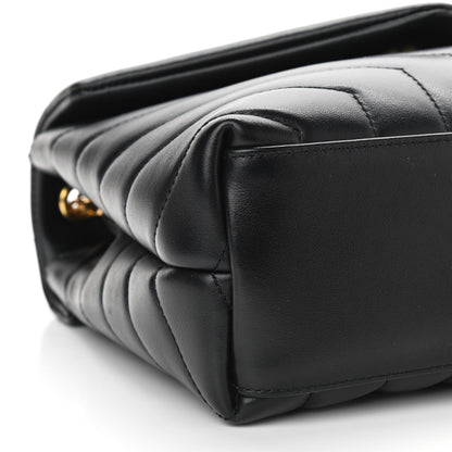 Saint Laurent Calfskin Y Quilted Monogram Small Loulou Chain Satchel Black 10 of 12