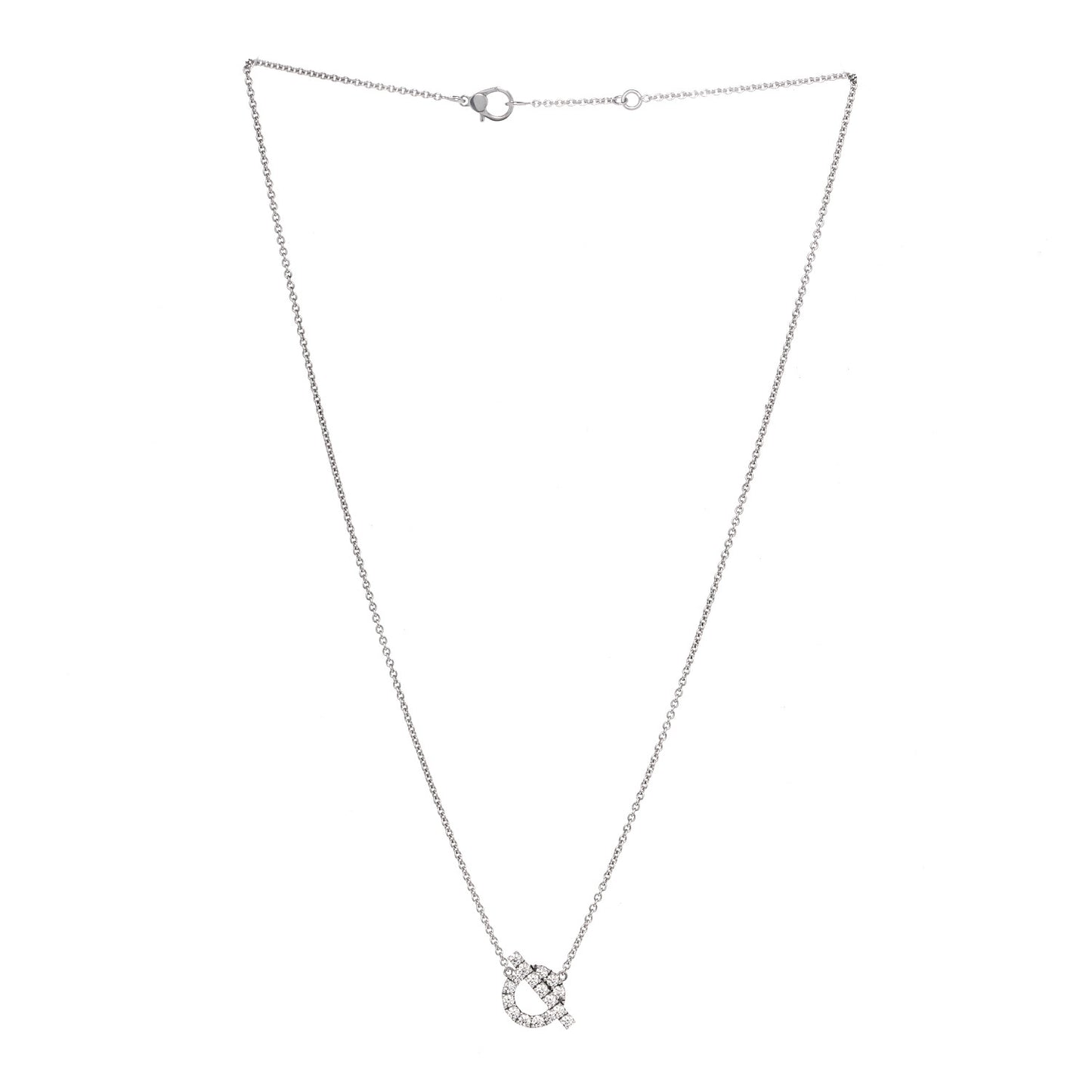 18K White Gold Diamond Finesse Pendant Necklace