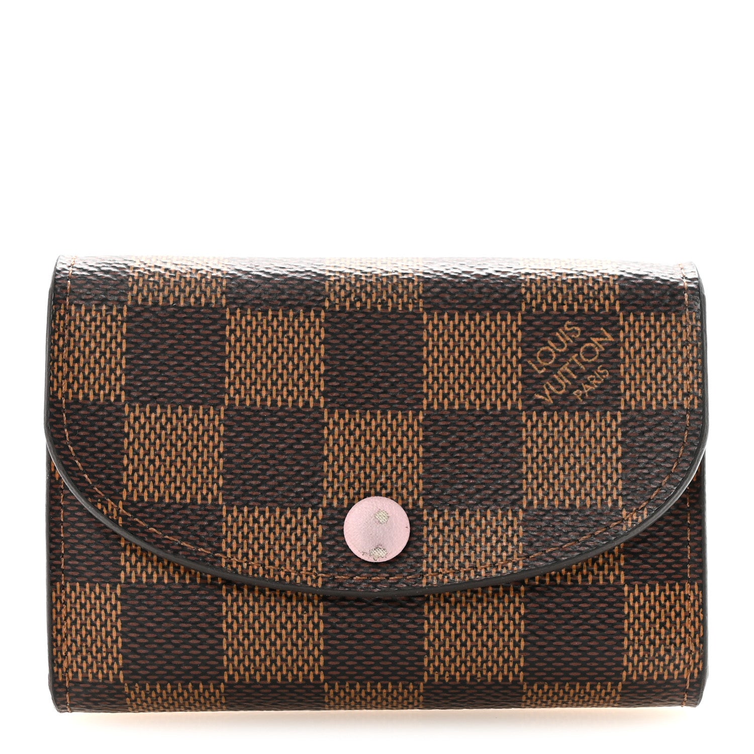 Louis Vuitton Damier Ebene Rosalie Coin Purse Rose Ballerine 1 of 7