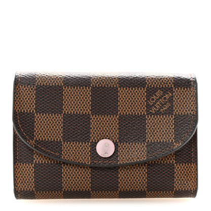 Louis Vuitton Damier Ebene Rosalie Coin Purse Rose Ballerine 1 of 7