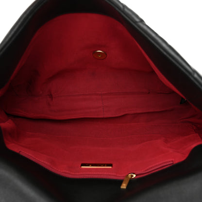 Chanel Lambskin Quilted Maxi Chanel 19 Flap Black 5 of 12