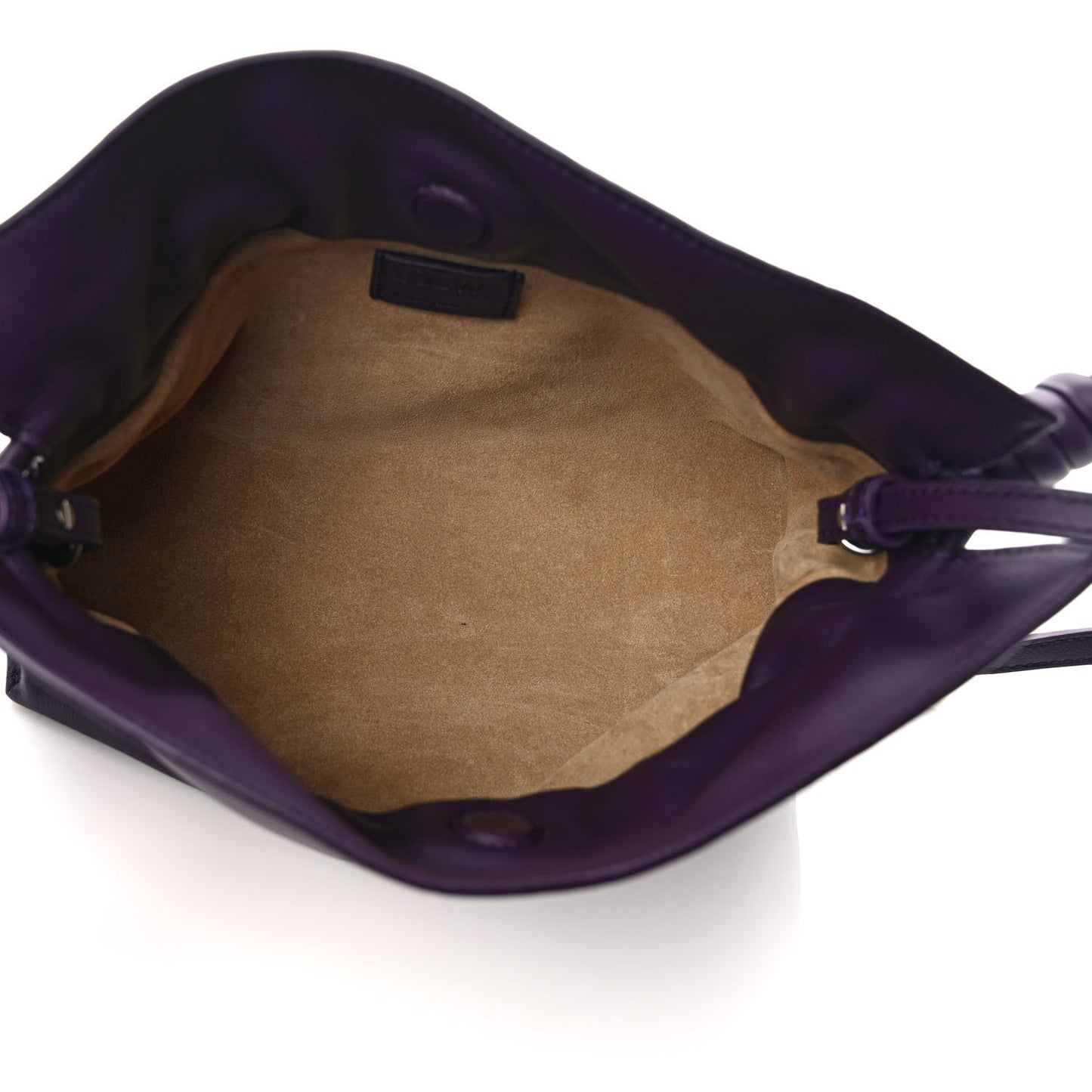 Calfskin Mini Flamenco Knot Clutch Prune
