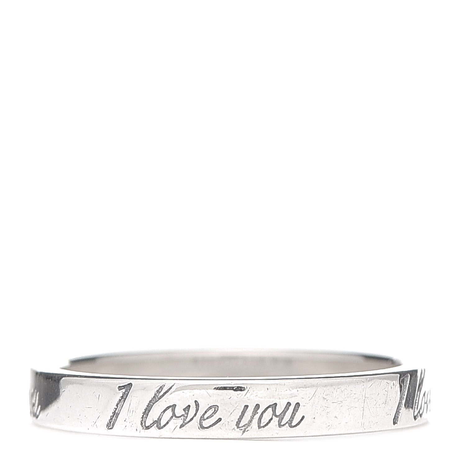 Tiffany Sterling Silver I Love You Band Ring 50 5.5 3 of 5
