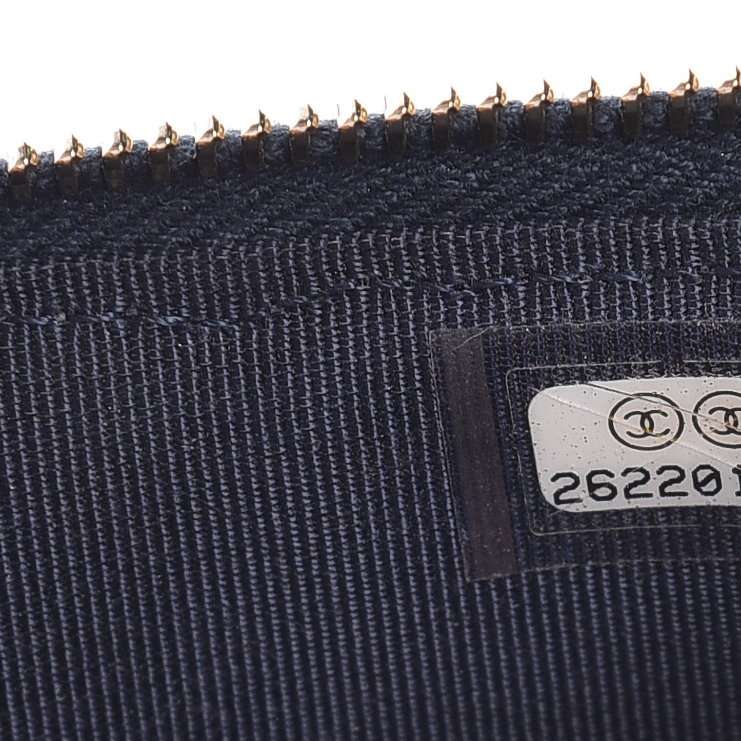 Caviar Quilted Classic Flat Wallet Pouch Navy