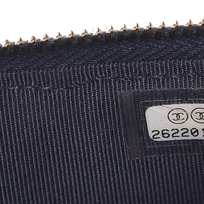 Chanel Caviar Quilted Classic Flat Wallet Pouch Navy 7 of 8