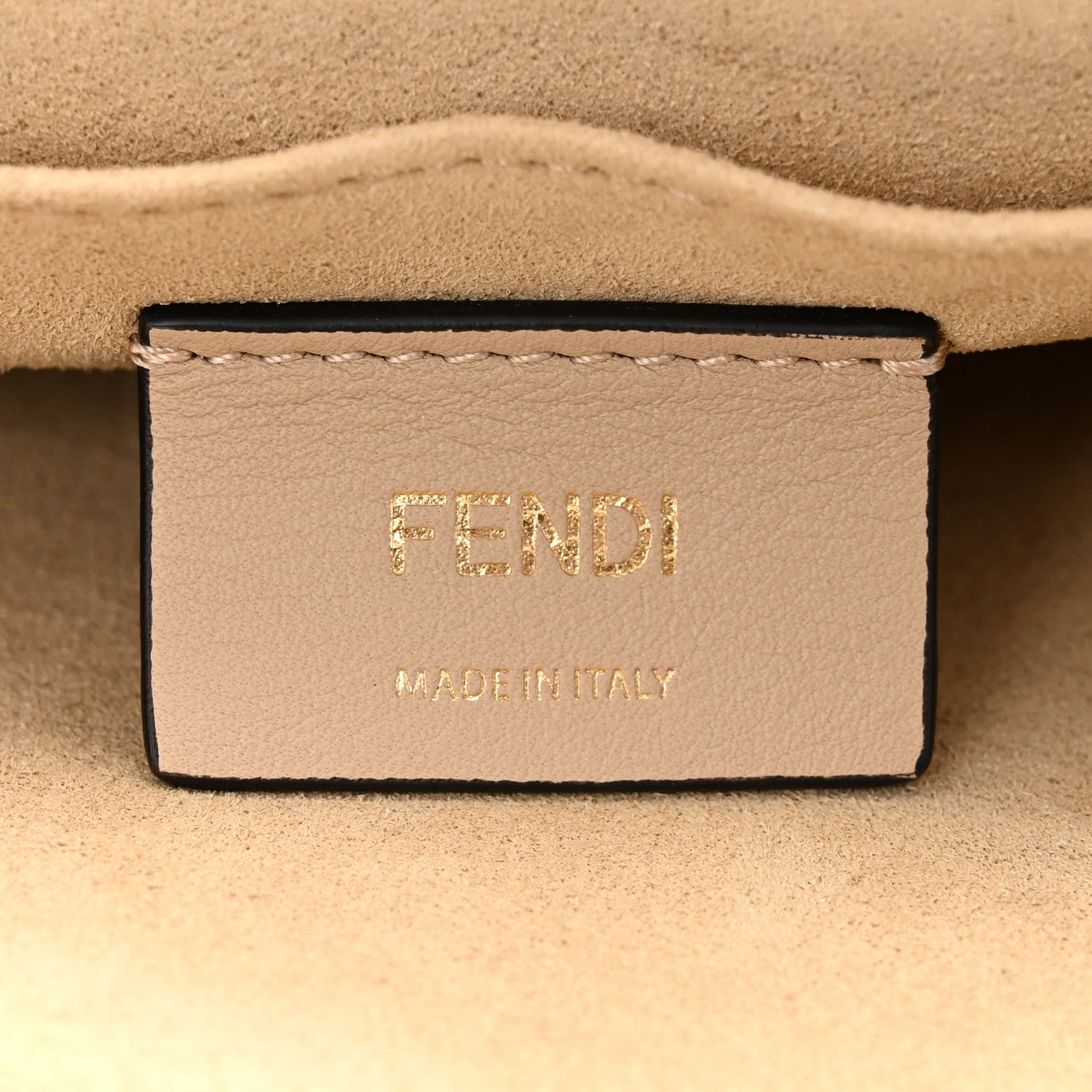 Fendi Vitello Liberty Bi-Color FF 1974 Embossed Chain Strap Kan U Shoulder Bag Black Maya 5 of 11