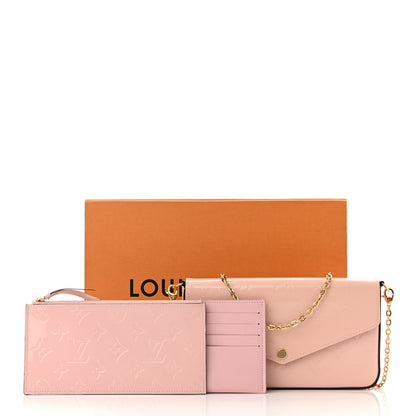 Louis Vuitton Vernis Felicie Chain Wallet Rose Ballerine 12 of 12