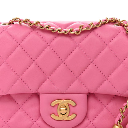 Chanel Lambskin Quilted Mini Pearl Crush Flap Pink 8 of 10