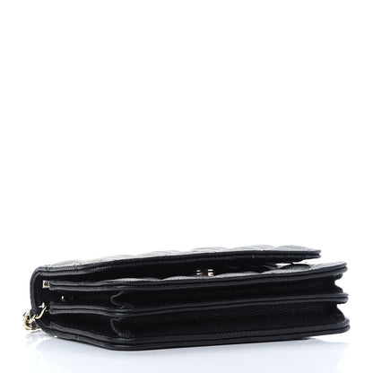 Chanel Caviar Quilted Mini Wallet On Chain WOC Black 4 of 9