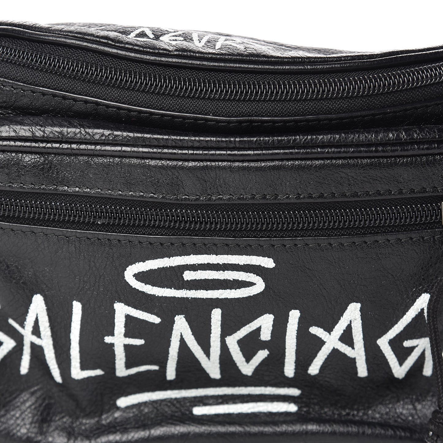 Agneau Arena Graffiti All Over Explorer Belt Bag Black White