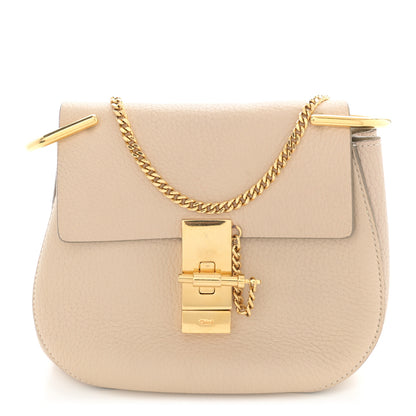 Chloe Grained Lambskin Mini Drew Shoulder Bag Abstract White 1 of 14