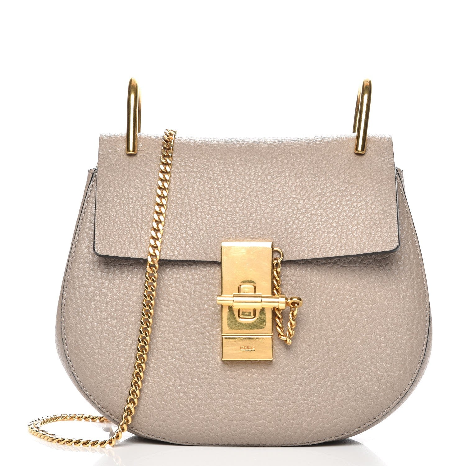 Chloe Grained Lambskin Mini Drew Shoulder Bag Motty Grey 1 of 6