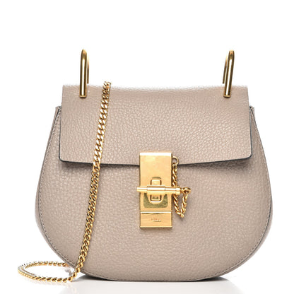 Chloe Grained Lambskin Mini Drew Shoulder Bag Motty Grey 1 of 6