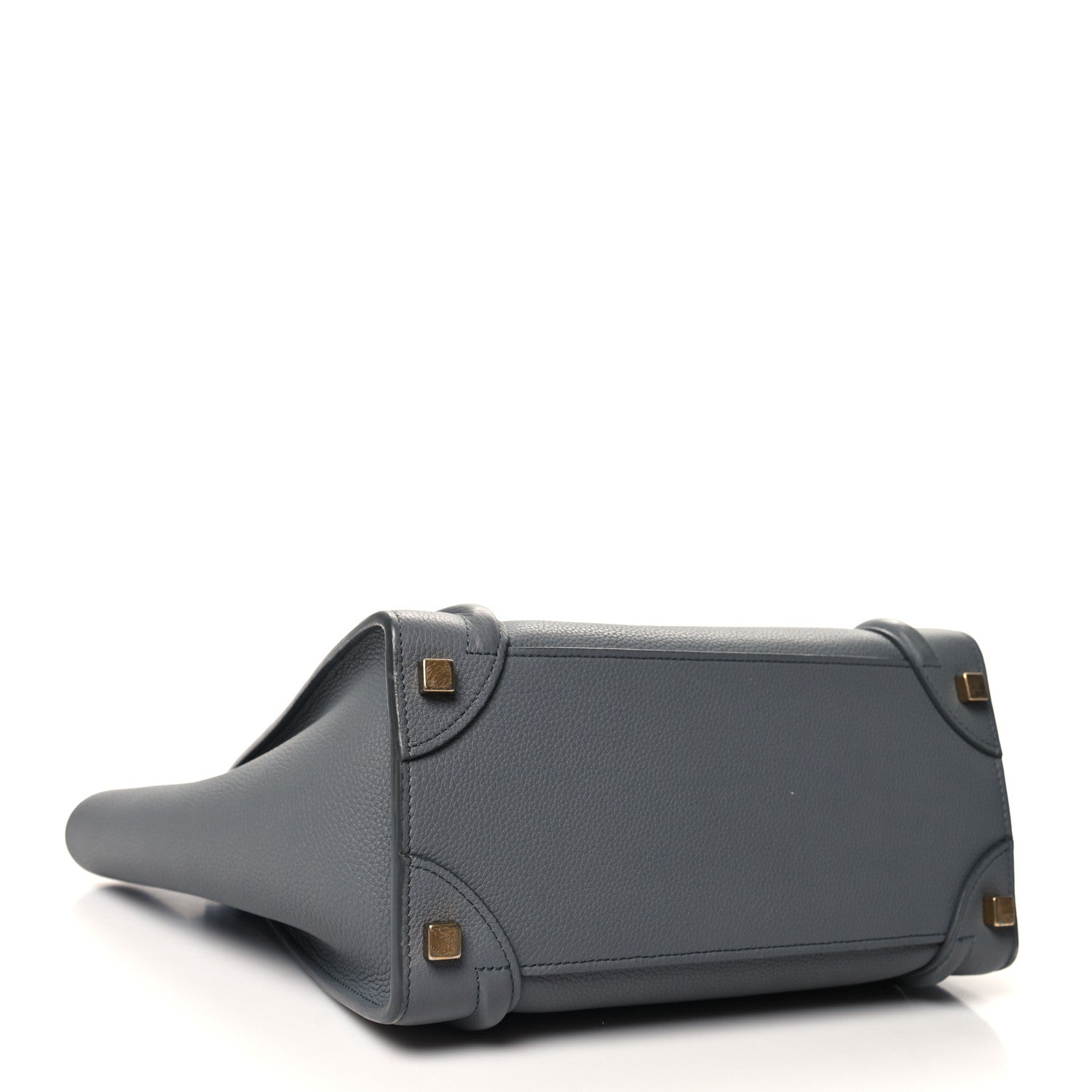 Celine Drummed Calfskin Micro Luggage Kohl 4 of 11