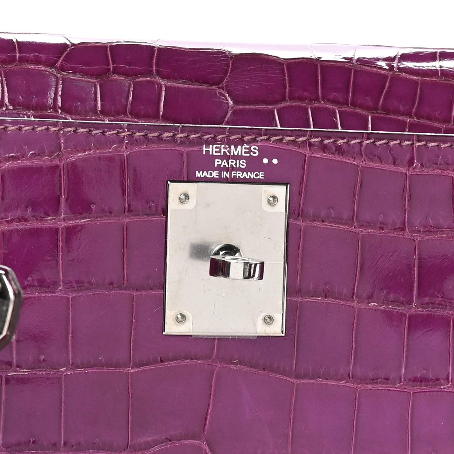 Shiny Niloticus Crocodile Kelly Sellier 28 Violet