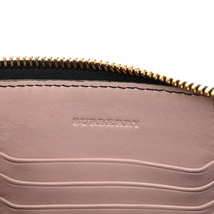 Burberry Signature Grain Calfskin Check Embossed Peyton Crossbody Clutch Bag Pale Orchid 6 of 11