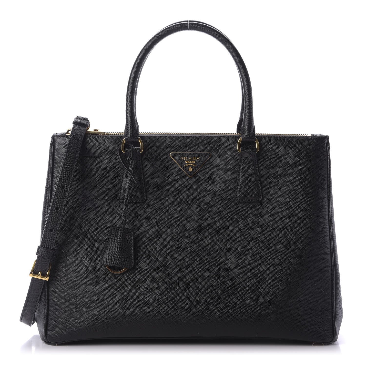 Prada Saffiano Medium Galleria Double Zip Tote Black 1 of 10