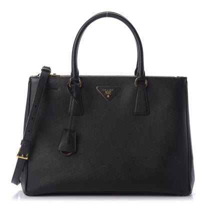 Prada Saffiano Medium Galleria Double Zip Tote Black 1 of 10