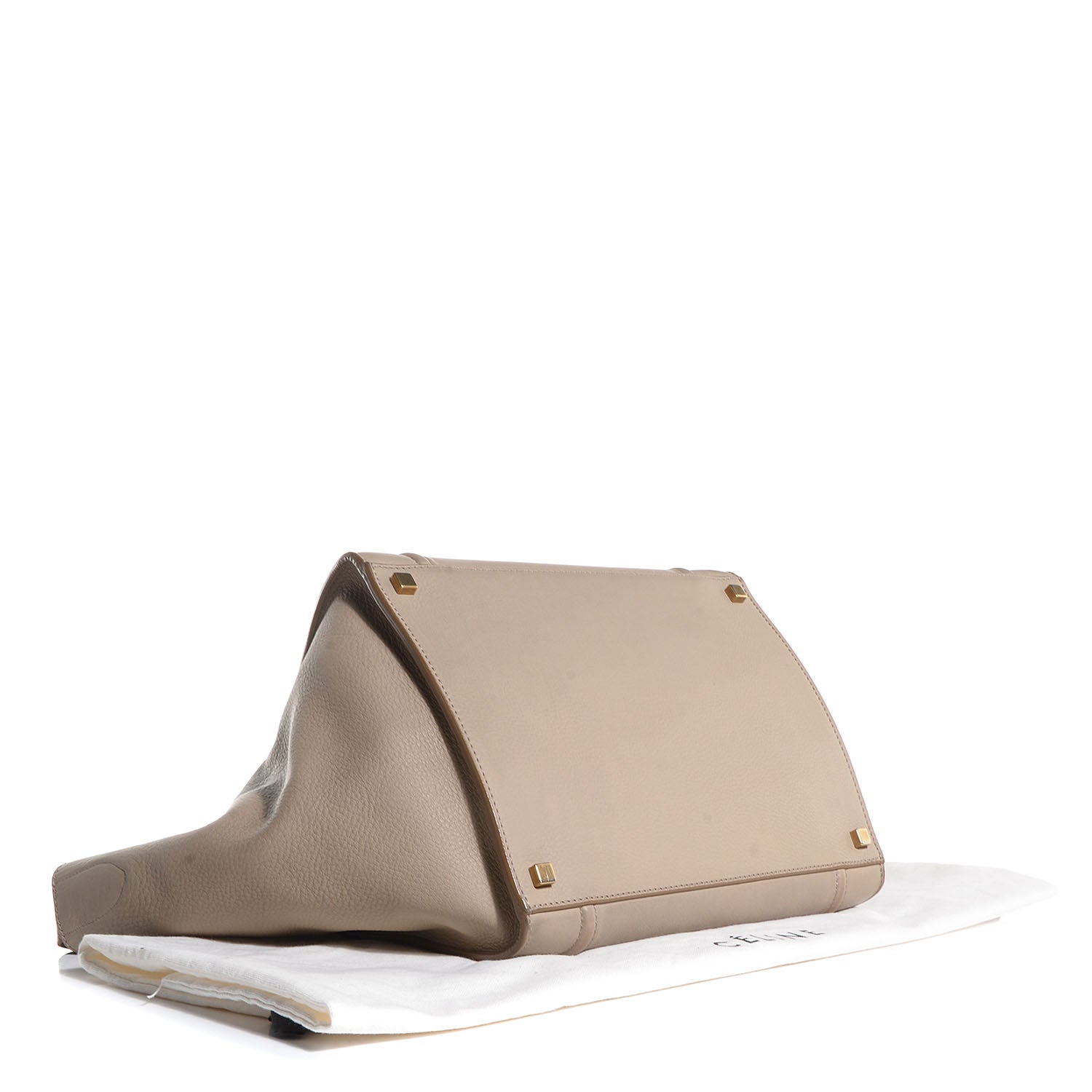 Celine Supple Calfskin Medium Phantom Luggage Beige 4 of 9