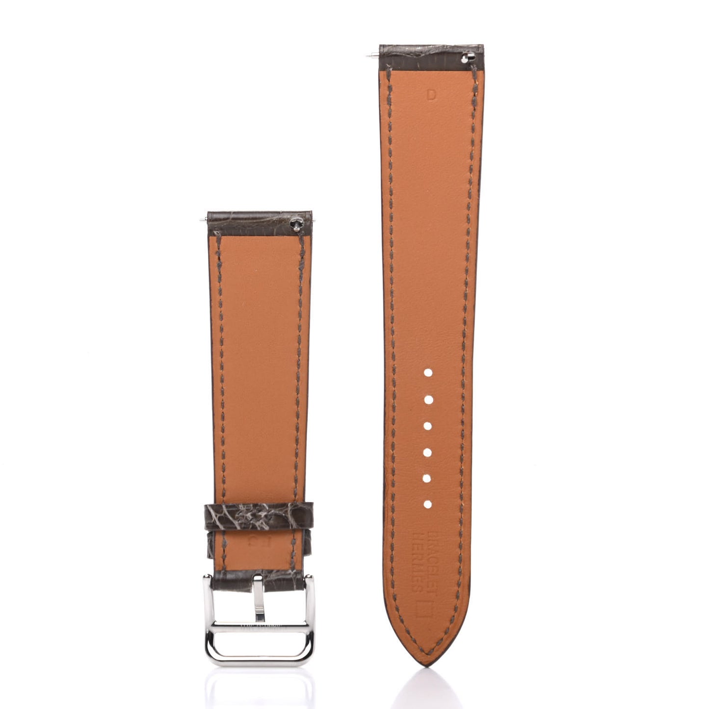 Shiny Alligator Heure H Hour Watch MM Strap Ebene