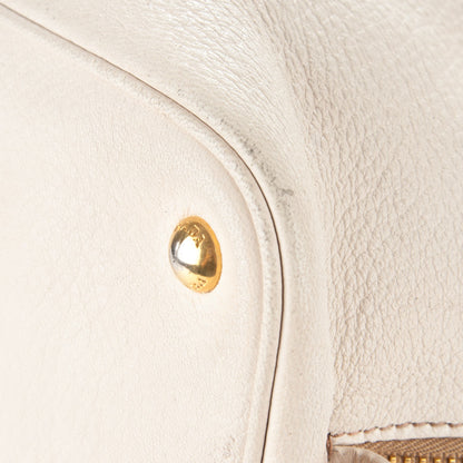 Prada Cervo Deerskin Zip Tote Talco 12 of 13