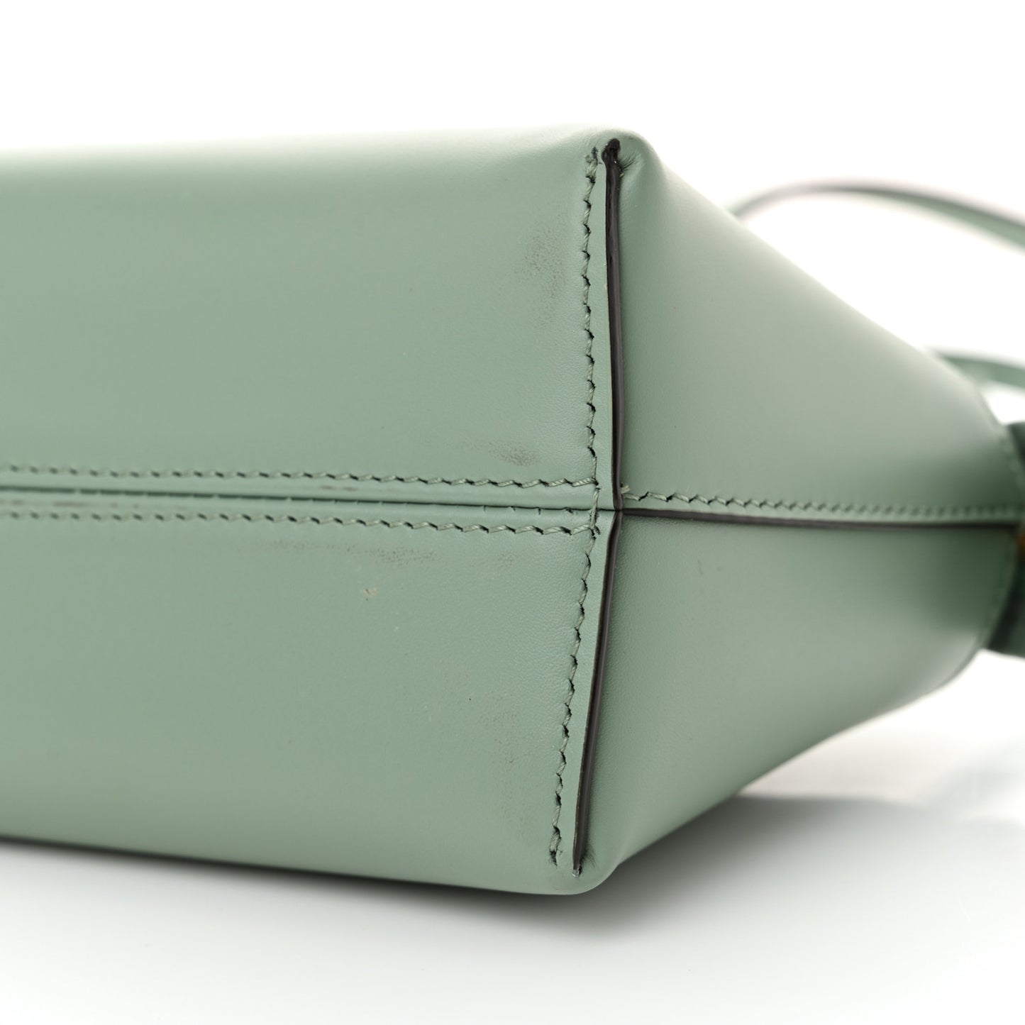 Vitello King Plexiglass Logo Embossed Mini By The Way Top Handle Boston Bag Menta
