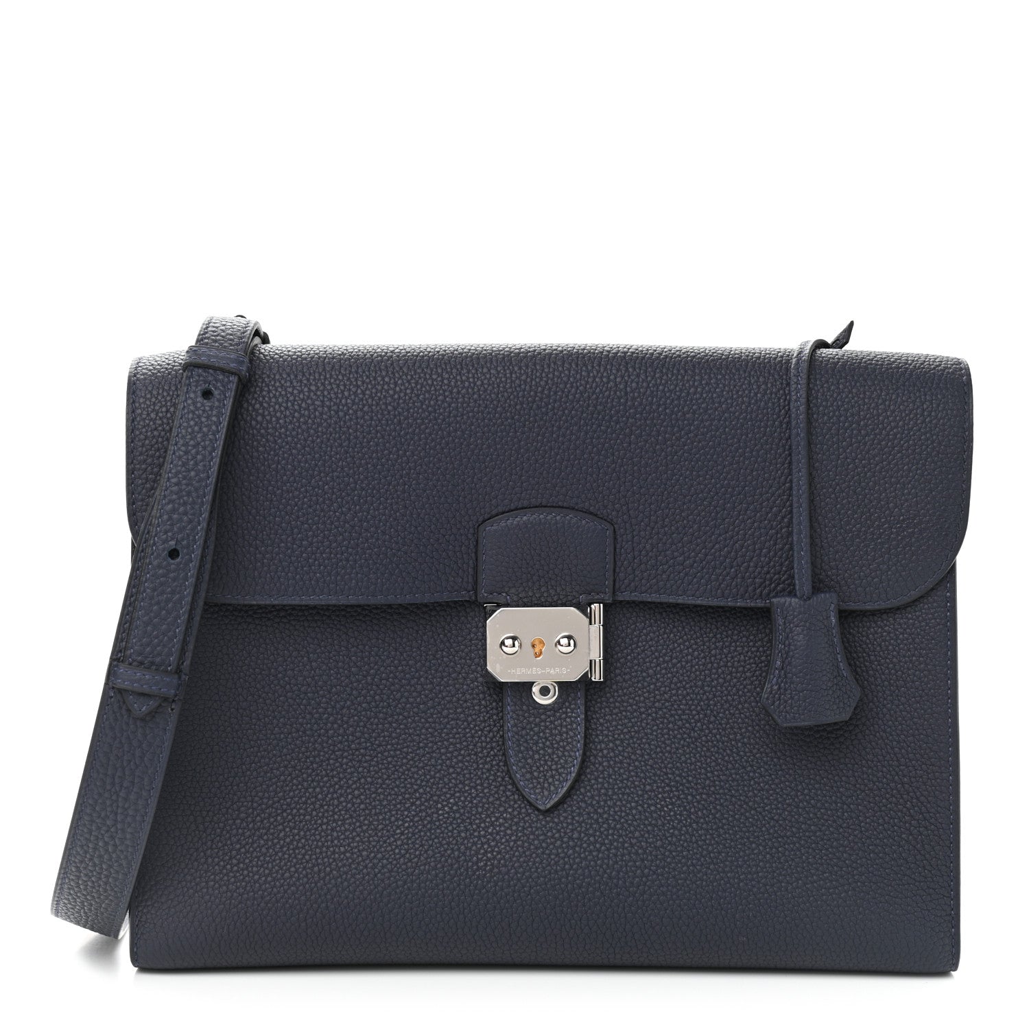 Hermes Togo Sac A Depeches 29 Messenger Bag Bleu Nuit 1 of 9