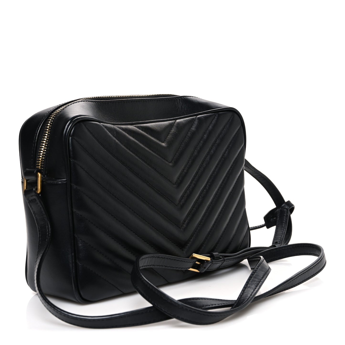 Calfskin Matelasse Monogram Lou Camera Bag Black