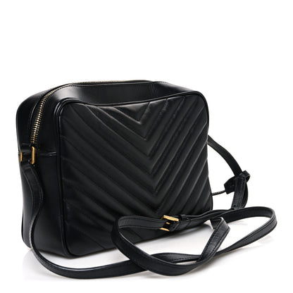 Saint Laurent Calfskin Matelasse Monogram Lou Camera Bag Black 3 of 10