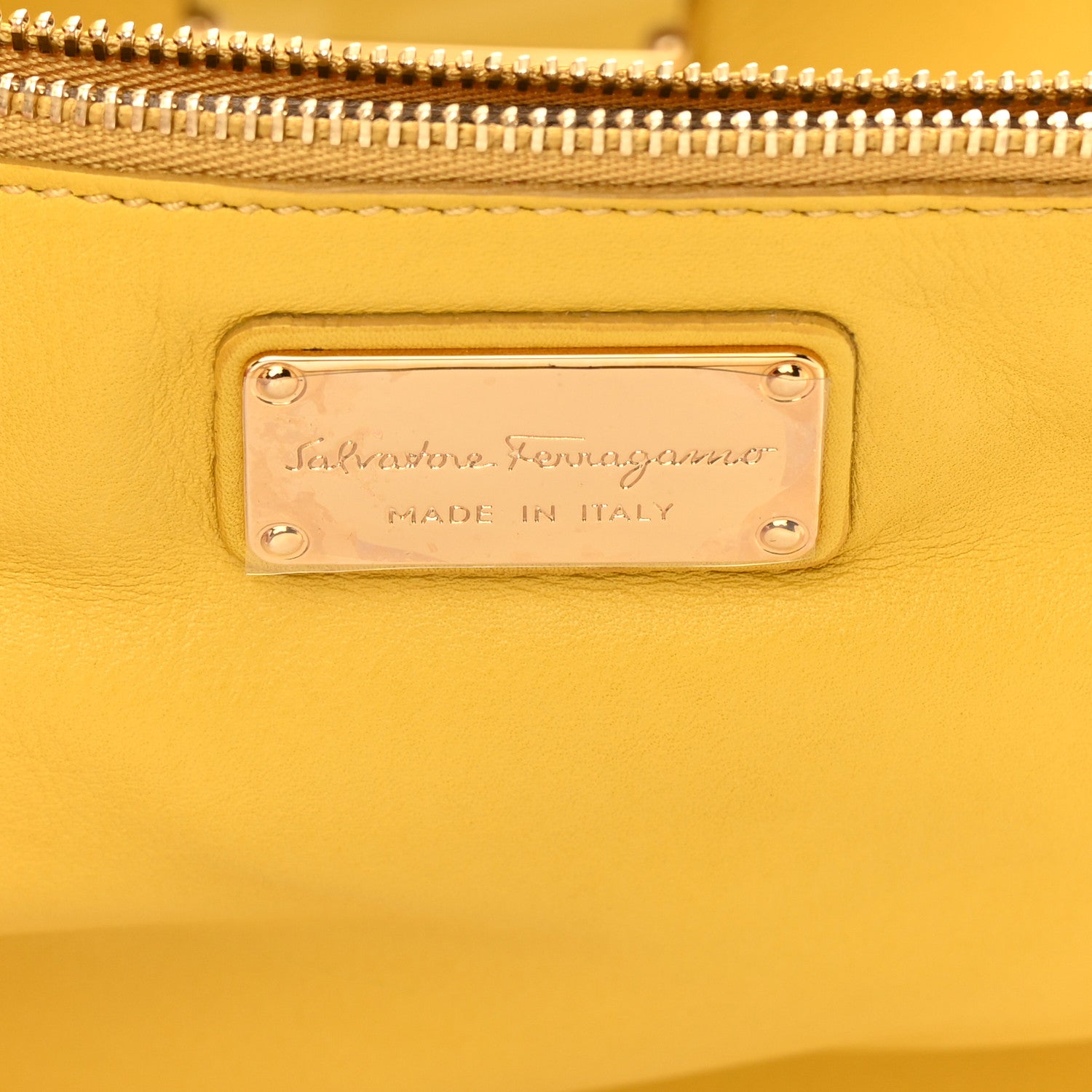 Salvatore Ferragamo Calfskin Medium Sookie Shoulder Bag Yellow 6 of 15