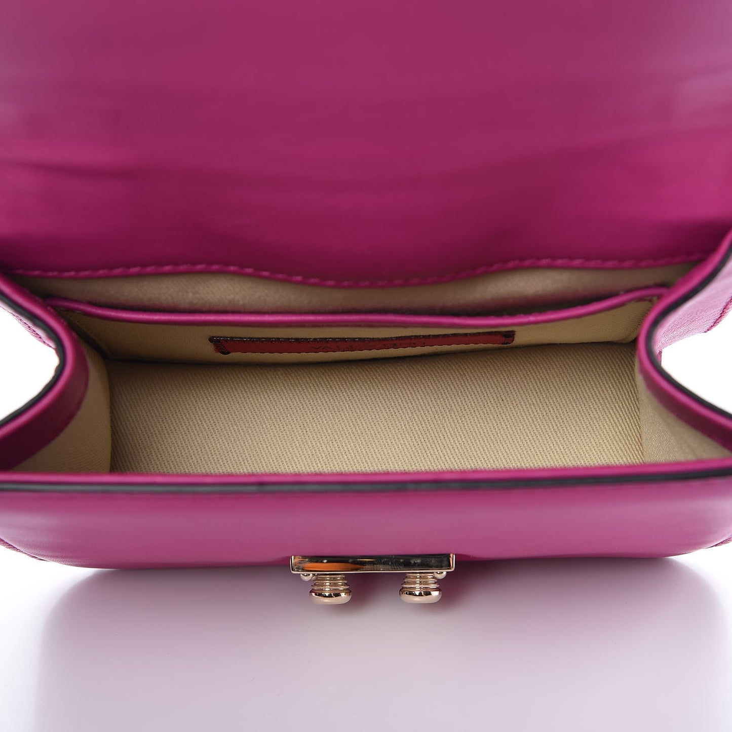 Vitello Mini Glam Lock Rockstud Flap Fuxia
