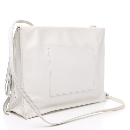 Proenza Schouler Calfskin Large Fringe Lunch Bag White 3 of 12