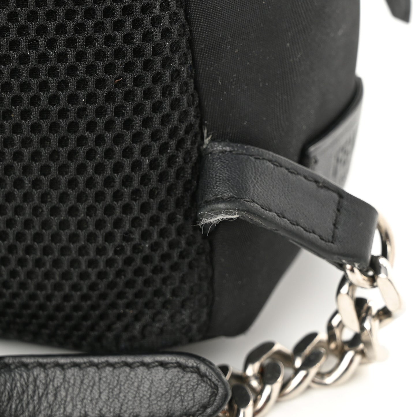 Nylon Vitello Dolce Goat Fox Fur Crocodile Monster Eyes Mini Backpack Black Sunflower