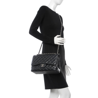 Chanel Caviar Quilted Jumbo Double Flap Black 2 of 8
