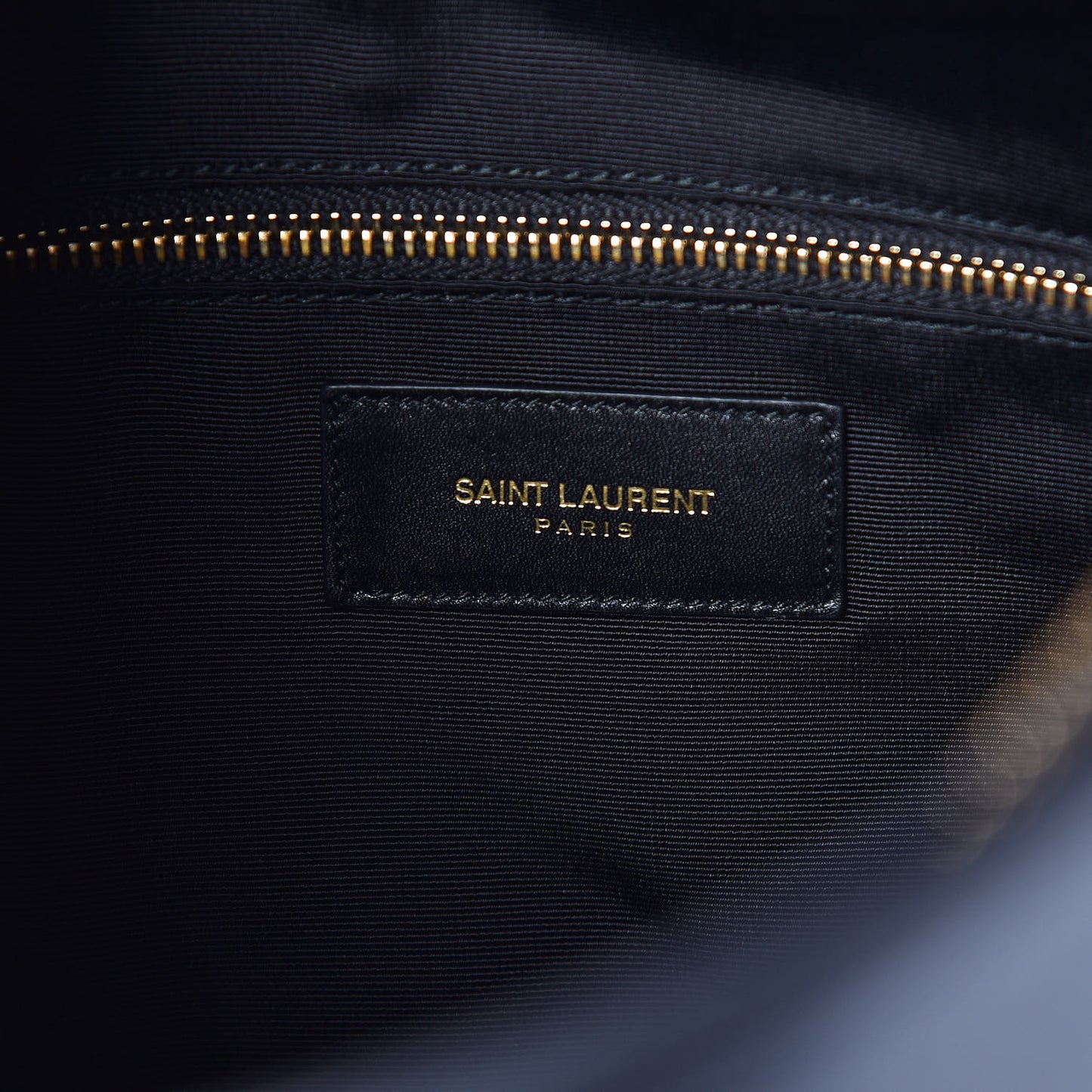 Smooth Calfskin Letters Fold-Over Clutch Black