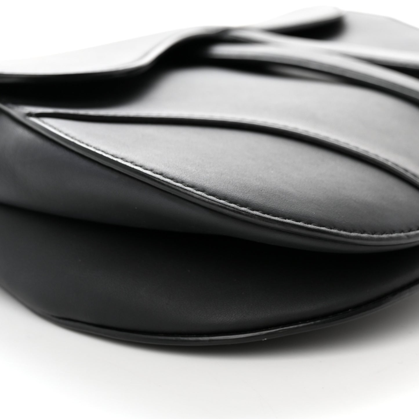 Ultra Matte Calfskin Saddle Bag Black