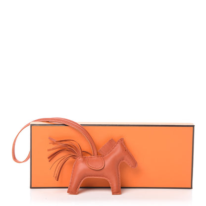 Hermes Milo Lambskin Grigri Rodeo Horse Bag Charm PM Cornaline 5 of 5