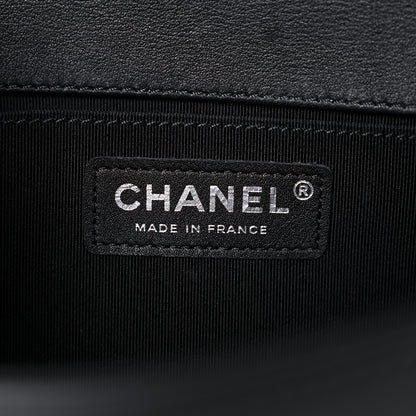 Chanel Calfskin Quilted Medium Boy Flap So Black 5 of 10