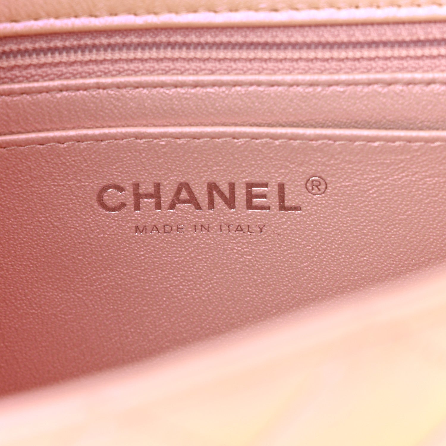 Chanel Iridescent Calfskin Quilted Mini Rectangular Flap Pink 6 of 10