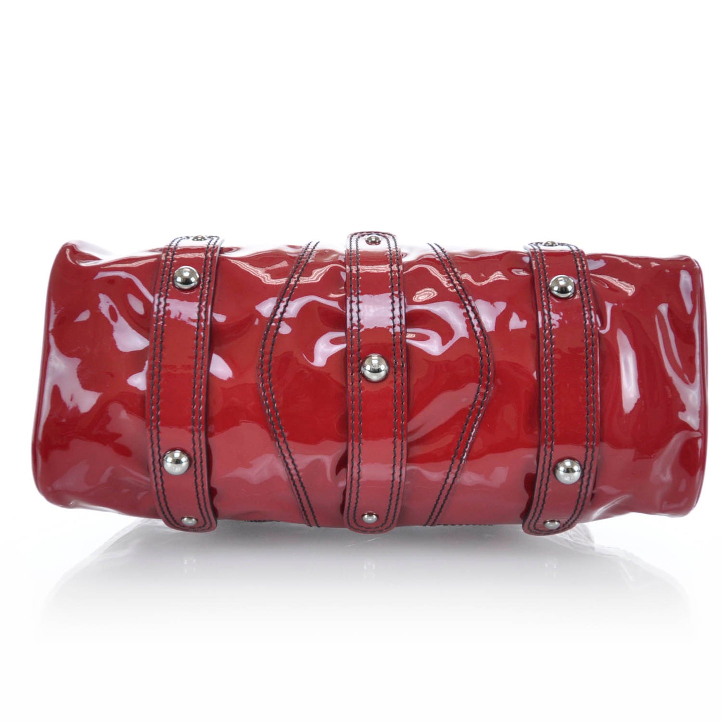 Patent Catch Satchel Red
