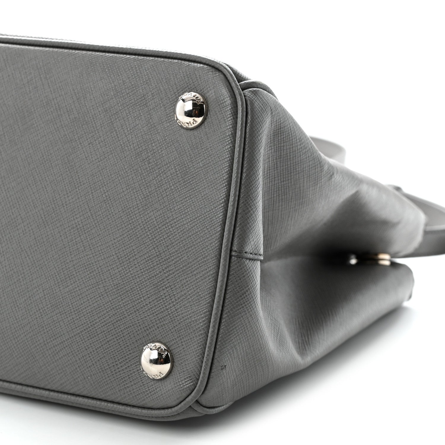 Prada Saffiano Lux Medium Galleria Double Zip Tote Grey 11 of 18