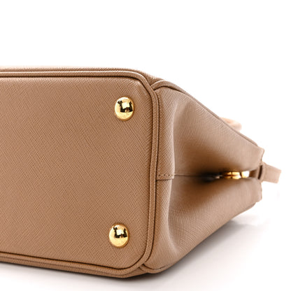 Prada Saffiano Small Galleria Double Zip Tote Caramel 12 of 14
