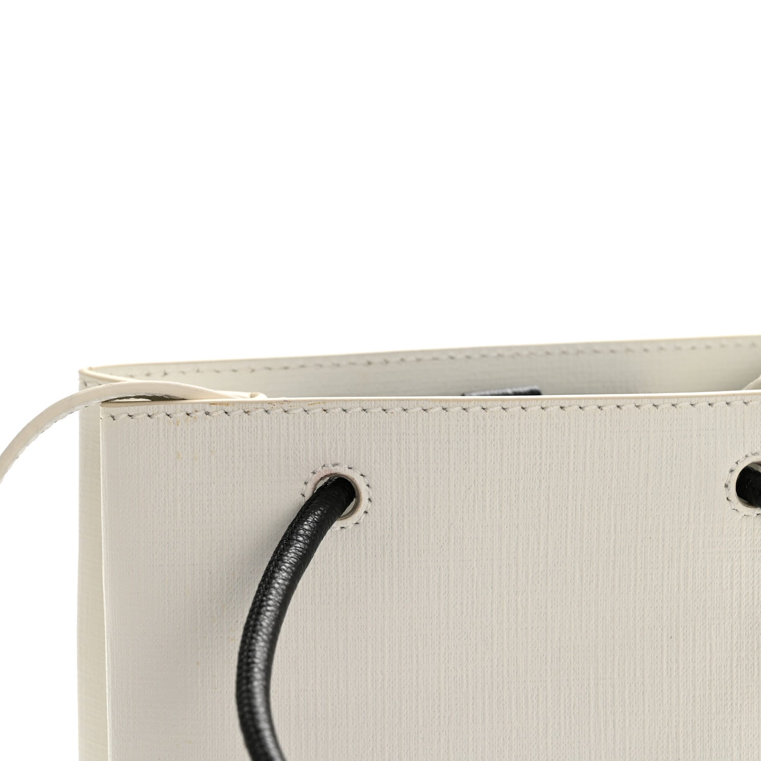 Balenciaga Squared Calfskin Logo North South Shopper Tote XXS White 15 of 15