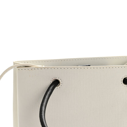 Balenciaga Squared Calfskin Logo North South Shopper Tote XXS White 15 of 15