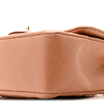 Chanel Lambskin Quilted Mini Rectangular Flap Brown 10 of 12