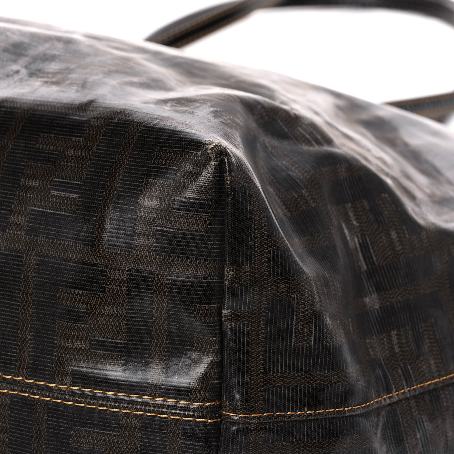 Fendi Zucca Spalmati Matrioska Roll Tote Tobacco Black 10 of 20