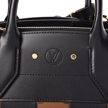 Louis Vuitton Calfskin Monogram Damier Tressage City Steamer PM Black 9 of 12