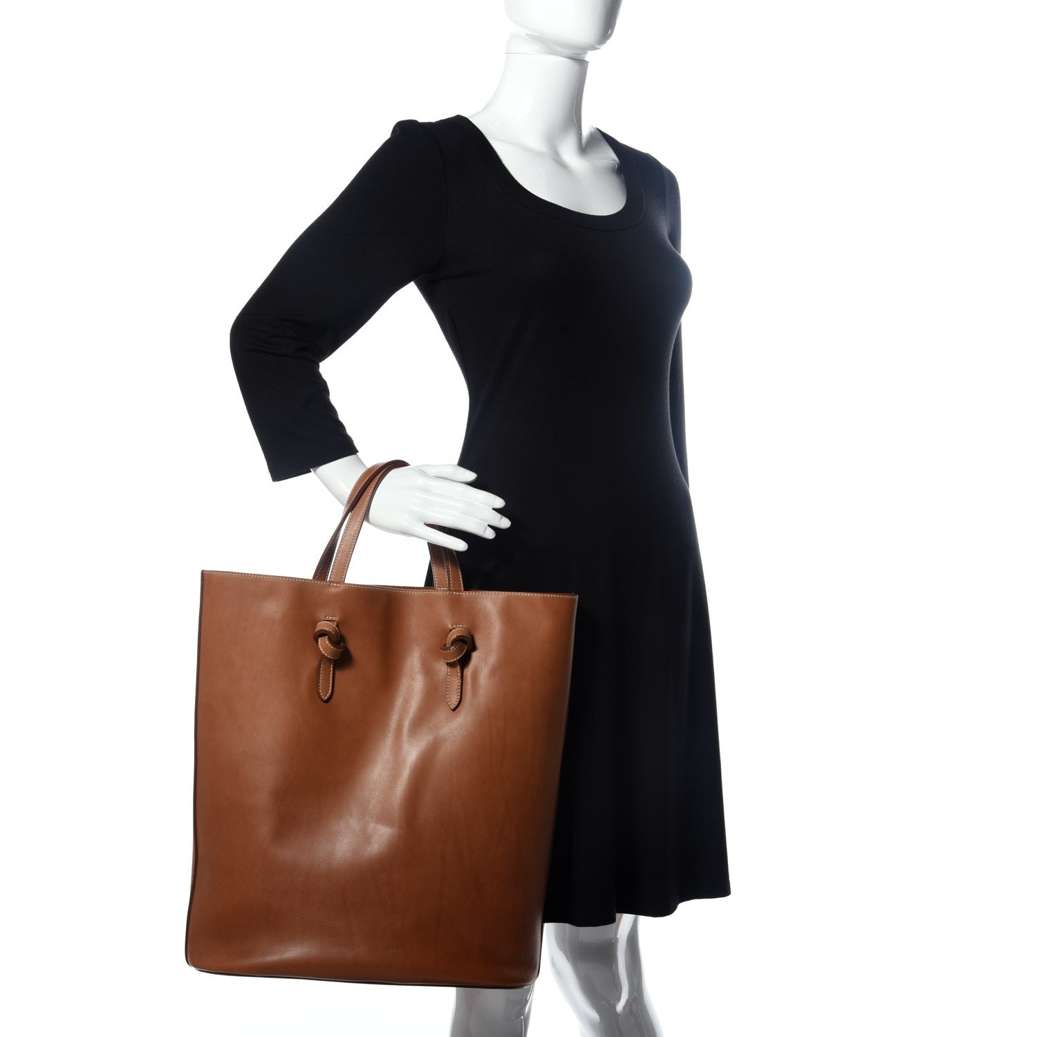 Celine Supple Calfskin Tie Knot Twisted Tote Tan 2 of 8