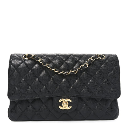 Chanel Caviar Quilted Medium Double Flap Black 1 of 10