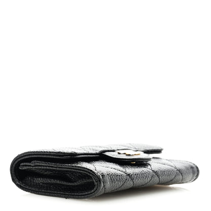 Chanel Caviar Quilted Flap Card Holder Wallet Black 4 of 7